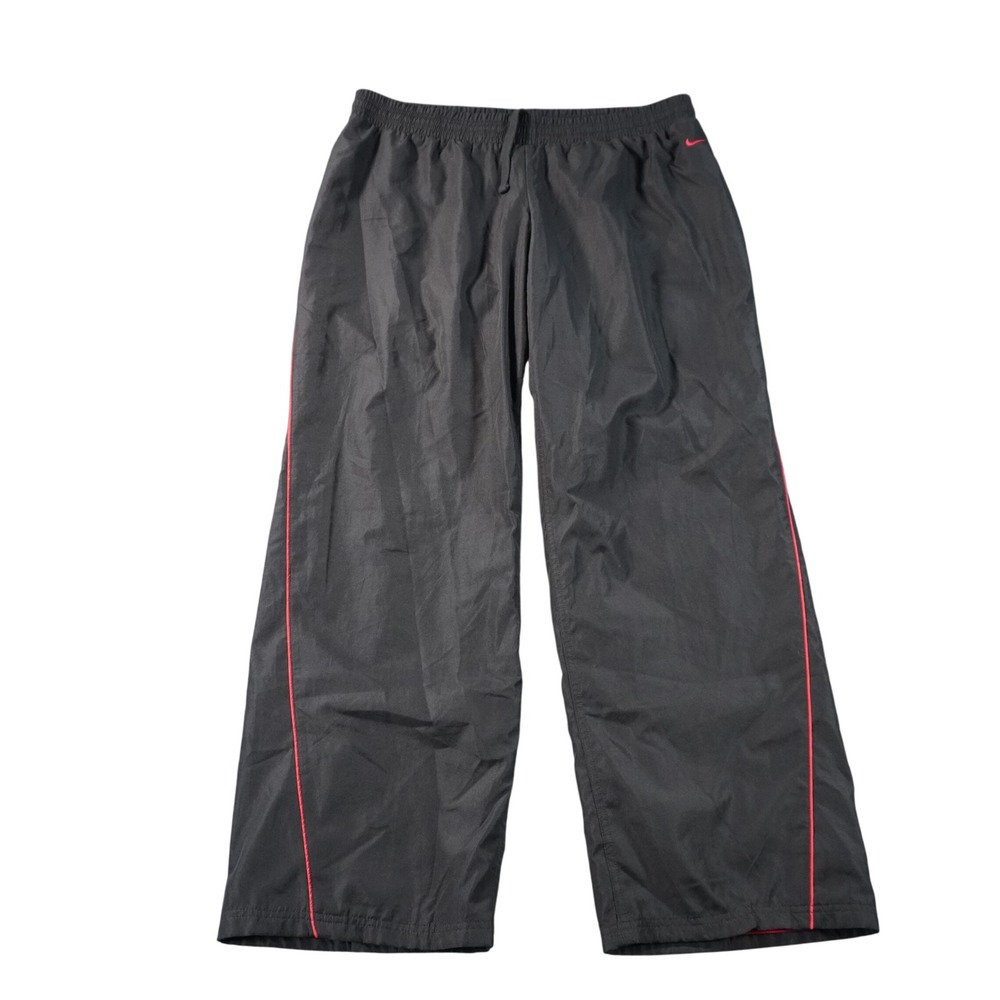 Nike Track Pants Mens XL Black Red Athletic Dept Mesh Lined Piping Windbreaker
